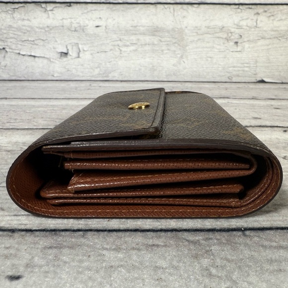 Louis Vuitton Porte Tresor Etui Papier Trifold Wallet Brown Monogram Canvas - Picture 4 of 15
